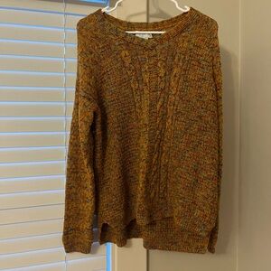Time and Tru Marled Knit Sweater - Mustard Mix